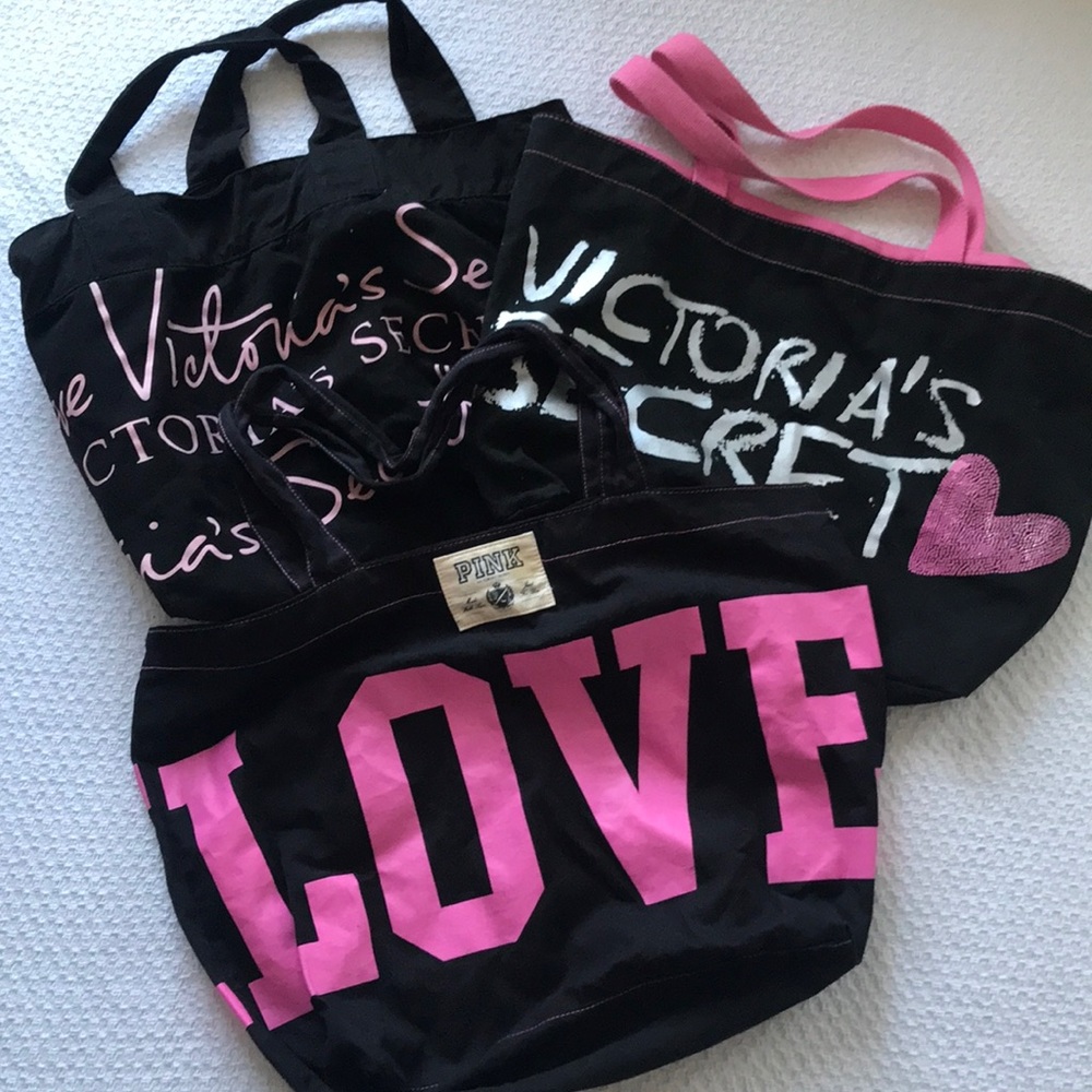 3 Victoria Secret/PINK totes